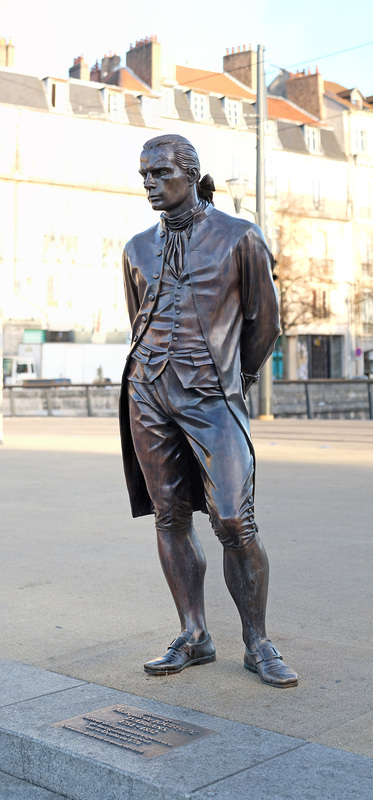 BESANCON: Statue du Marquis Jouffroy d'Abbans 04.( méthode Brenizer ).