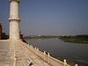 Northwest minaret of Taj Mahal.