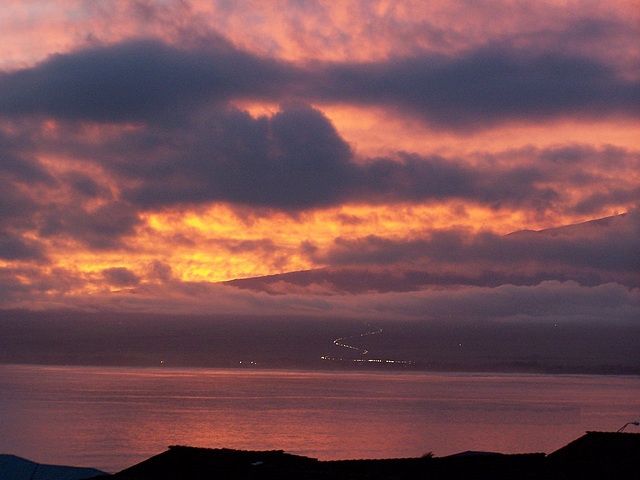 Maui Sunrise with Road to Haleakala