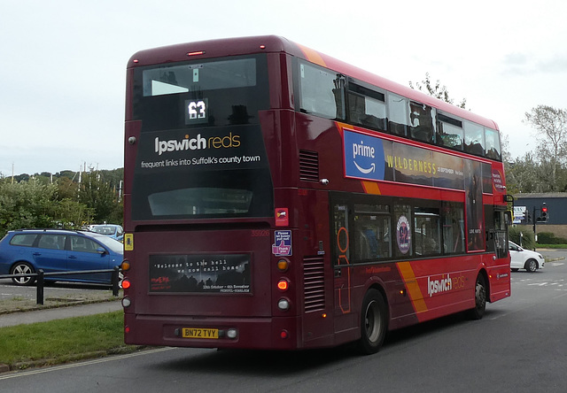 First Eastern Counties 35926 (BN72 TVY) in Woodbridge - 21 Sep 2023 (P1160513)