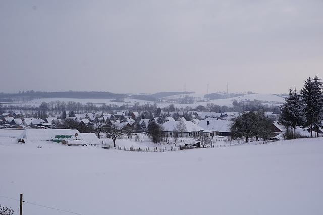 Spaziergang nach dem Schneesturm