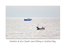 Caroline & Our Sarah Jane fishing in Seaford Bay - 2.4.2015