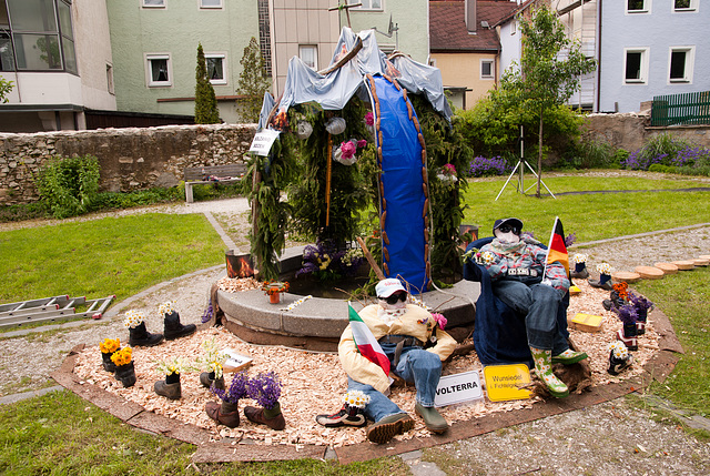 Brunnen im Garten der Stadt Volterra