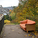 Das "Rote" Sofa in Marburg (mit Hexenturm am Landgrafenschloss)