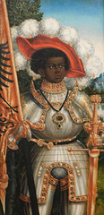 Detail of St. Maurice by Cranach in the Metropolitan Museum of Art, January 2020