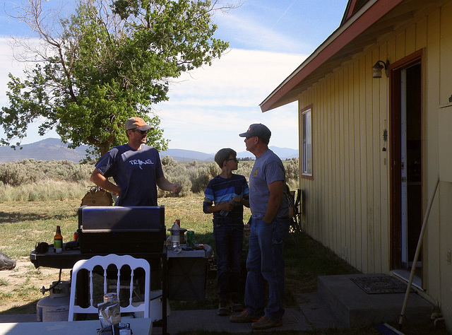 Three guys talking