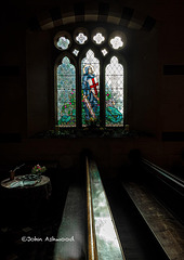 St George stained glass window