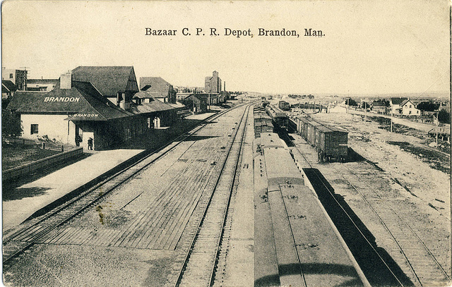 5154. Bazaar C. P. R. Depot, Brandon, Man.