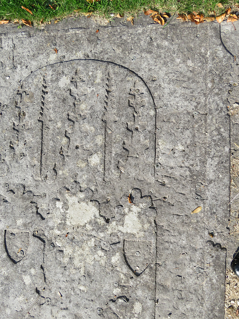 exton church, rutland  (8) c15 matrix which once held unusually large plates of brass