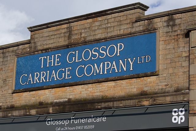 Glossop Carriage Company sign