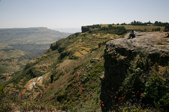 Belinda on the escarpment at Waro Mikael