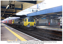 Freightliner 70010 Southampton Central 24 1 2024