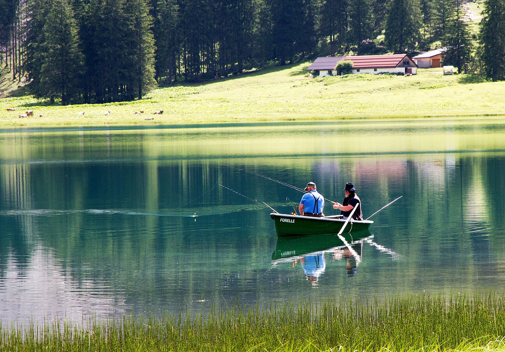 Fischer auf dem Vilsalpsee