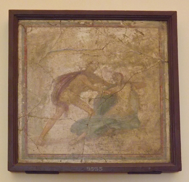 Wall Painting of Apollo and Daphne from the Villa Arianna in Stabiae in the Naples Archaeological Museum, June 2013