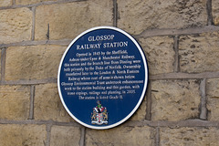 Glossop Railway Station Blue Plaque