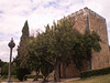 Pillory and castle.