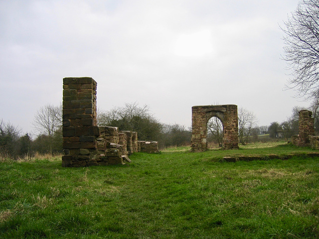 Ruins of Alvecote Benedictine Priory.