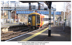 South Western Railway 158886 Southampton Central 24 1 2024