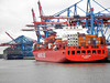 Blick in den Waltershofer Hafen