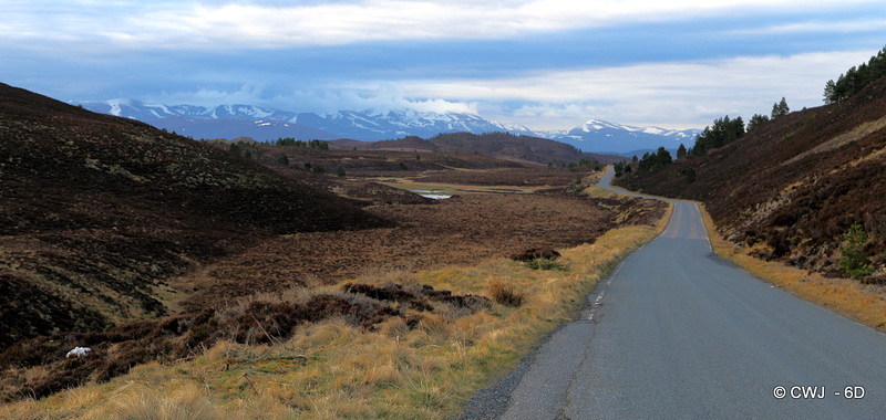 Snow on the Grampians - from the Ferness to Carrbridge road across Dava Moor - early morning