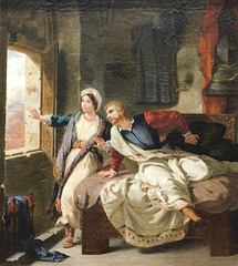 Detail of Rebecca and the Wounded Ivanhoe by Delacroix in the Metropolitan Museum of Art, January 2020