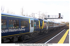 South Western Railway 444025 & 444043 Southampton Central 24 1 2024