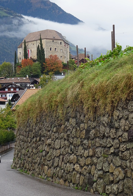 Schloss Schenna mit Zypressen HWW