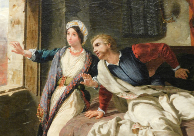 Detail of Rebecca and the Wounded Ivanhoe by Delacroix in the Metropolitan Museum of Art, January 2020