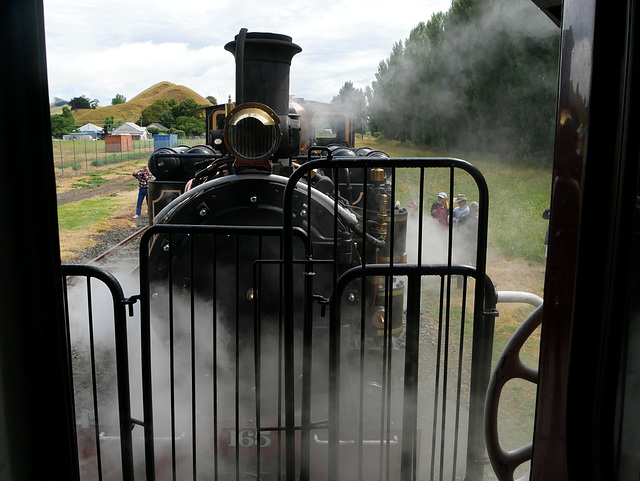 Locomotive, Seen from Car, Gisbourne, New Zealand