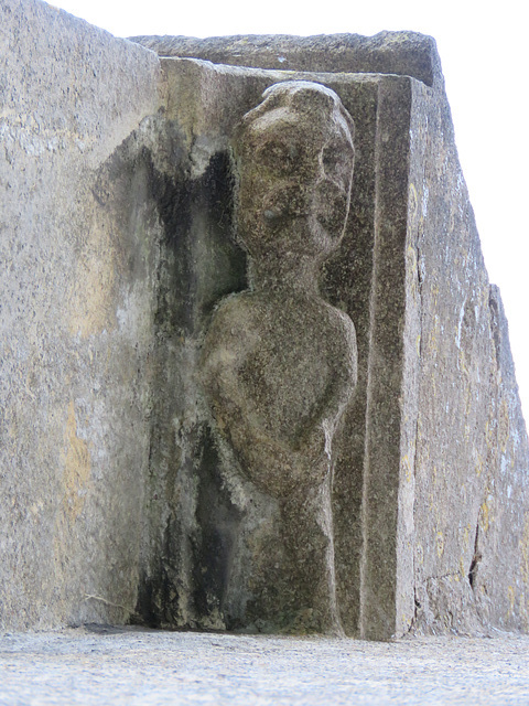 empingham church, rutland   (3) c15 detail under buttress set off