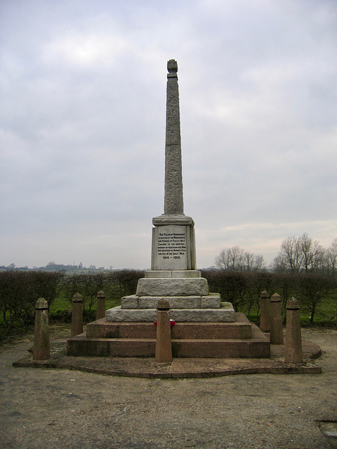 Pooley Hall Colliery War Memorial (1914-1919) near Pooley Hall.