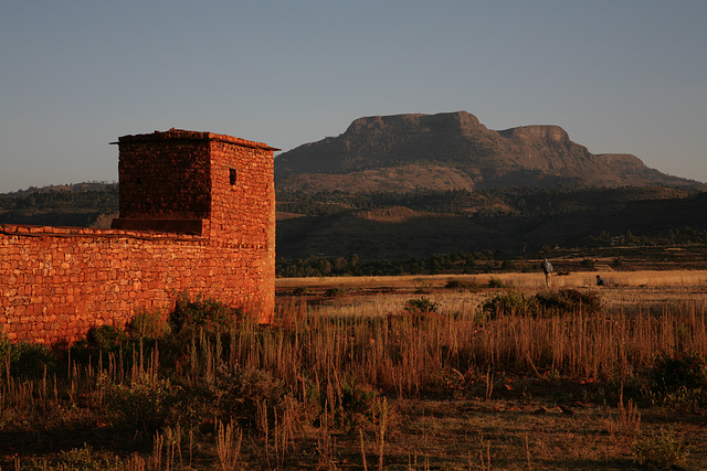 Erar Community Guesthouse at sunset