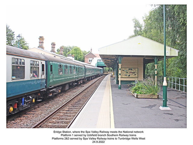 Eridge Station Southern & Spa Valley Railways 24 9 2022 from north