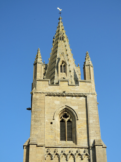 empingham church, rutland   (8) c14 tower and spire