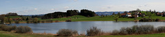 Panorama Muttelsee  - oberschwäbische Idylle - (aus 3 Bilder zusammengesetzt)