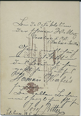 Ritter Autograph Reverse