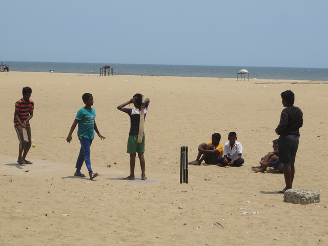 Cricket a la platja-Txennai (Madràs)-Índia