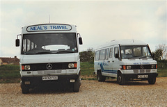 Neal’s Travel K832 FEE and K327 EJV at Isleham – 5 May 1996 (309-24)