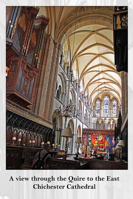 View through the Quire Chichester Cathedral 6 8 2014