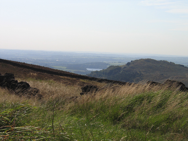 The view towards Tittesworth Reservoir from Ramshaw Rocks