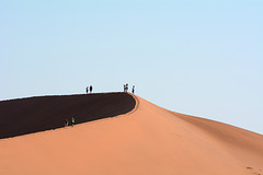 Namibia, On the Top of the Big Daddy Dunes in the Sossusvlei National Park