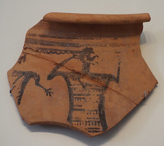 Celtiberian Vessel Fragment with Figures in the Archaeological Museum of Madrid, October 2022