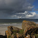 View from A’chleit Beach to Cara island, and the Isles of Gigha and Jura