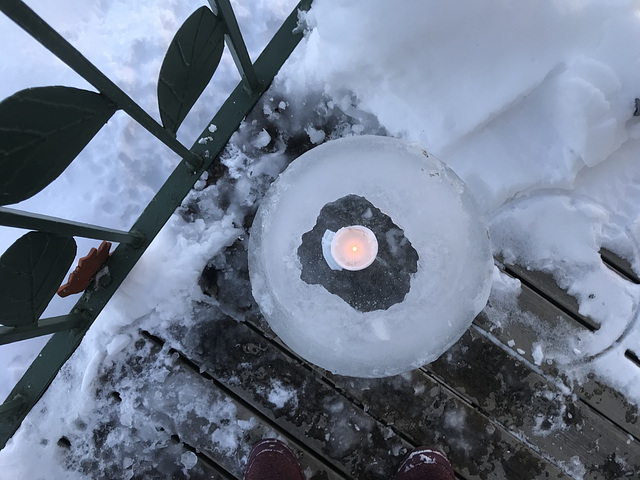 ice lantern by day