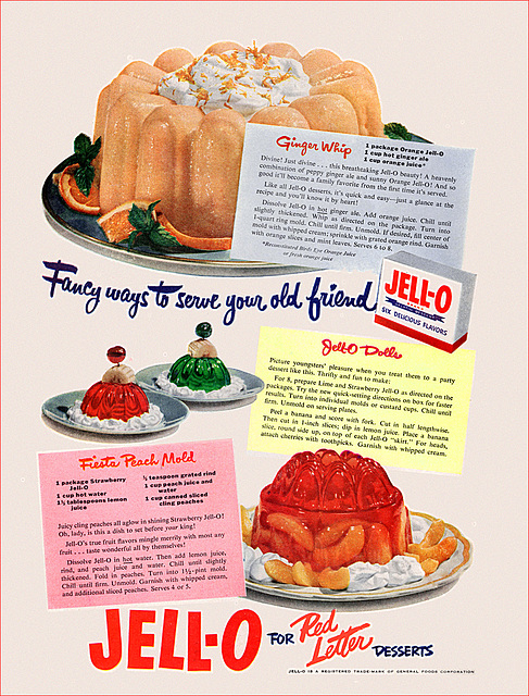 Jell-O Dessert Ad, 1952