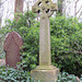 abney park cemetery, london.cross for henry allon, +1892, forty years minister of the union chapel in islington