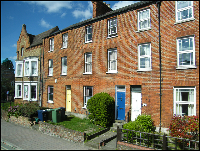 red brick terrace on Cowley Road