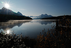 Maligne Lake early morning, freezing cold....