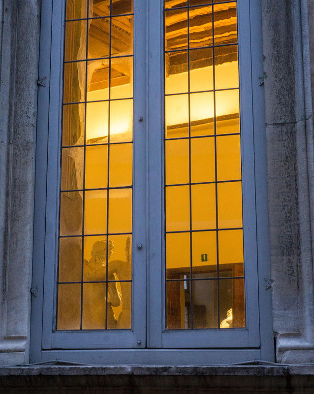 Statues in a closed museum