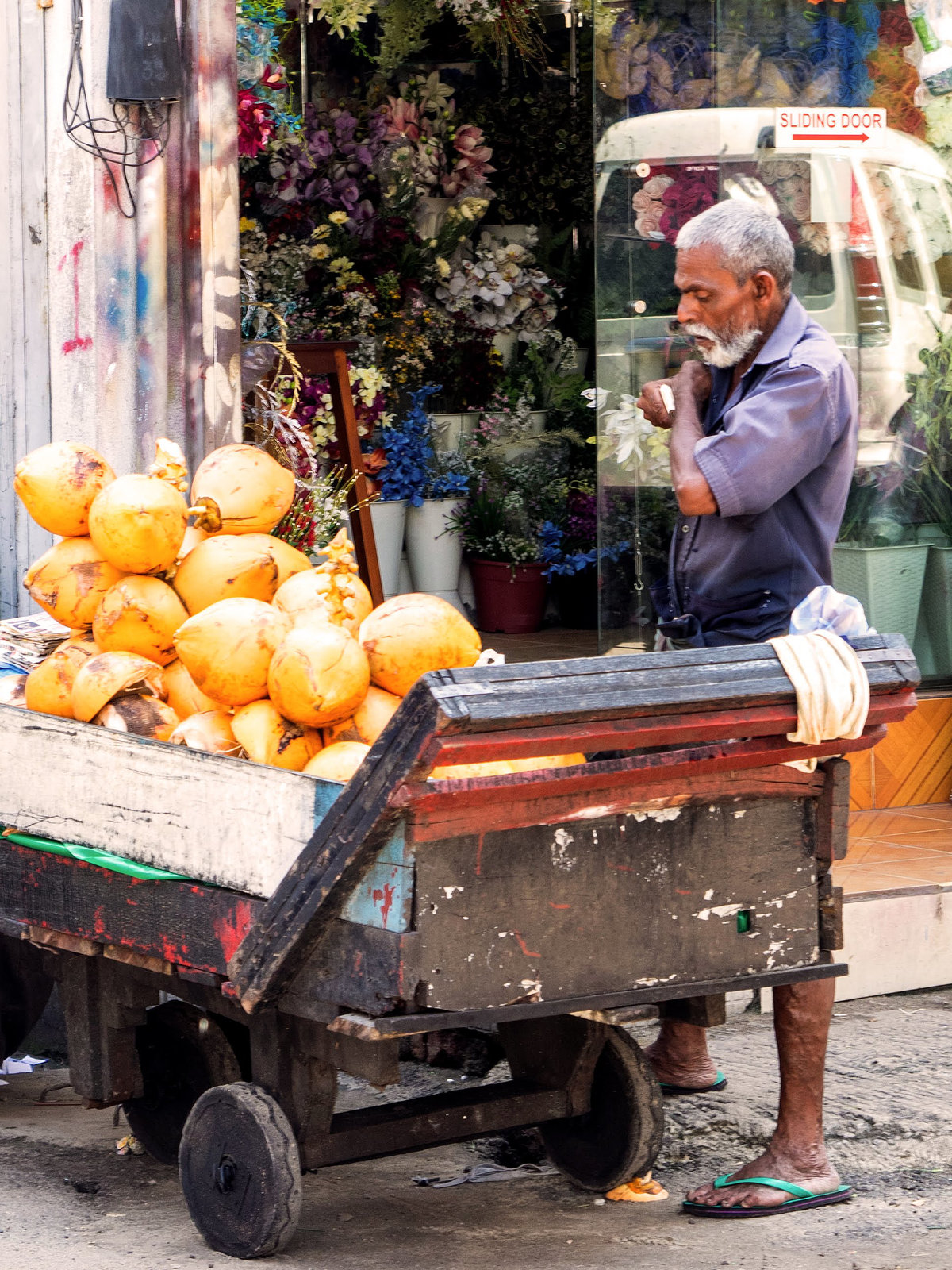 Coconut traders in Colombo, Sri Lanka